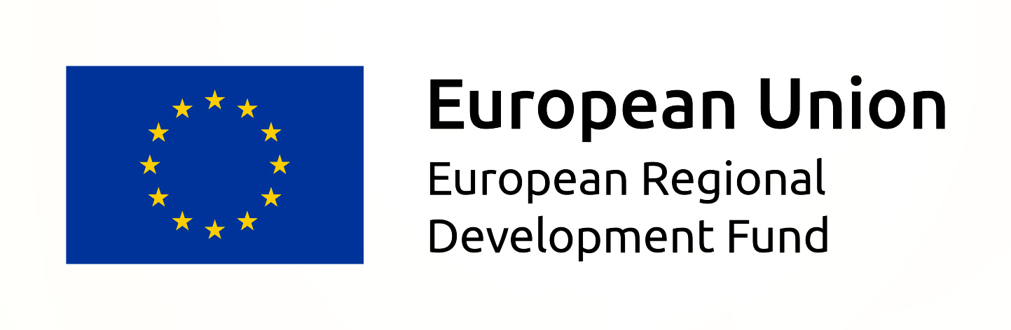 Logo of the European Union. European Regional Development Fund