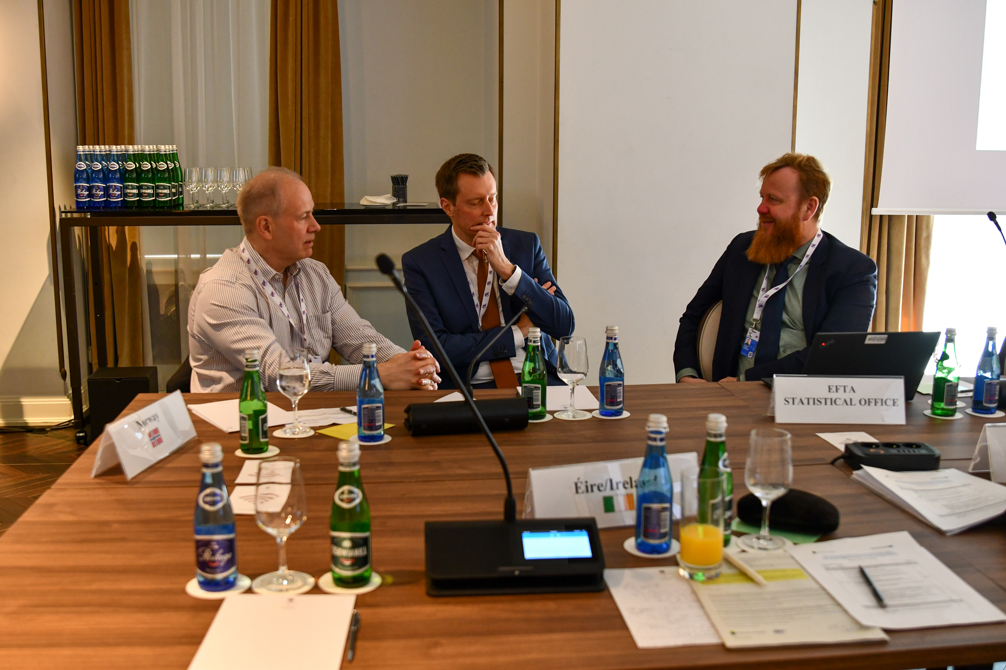 Zoom in  - Richard Ragnarson from Norway, Gorja Bartsch from Eurostat and Marius Andersen from the EFTA statistical office