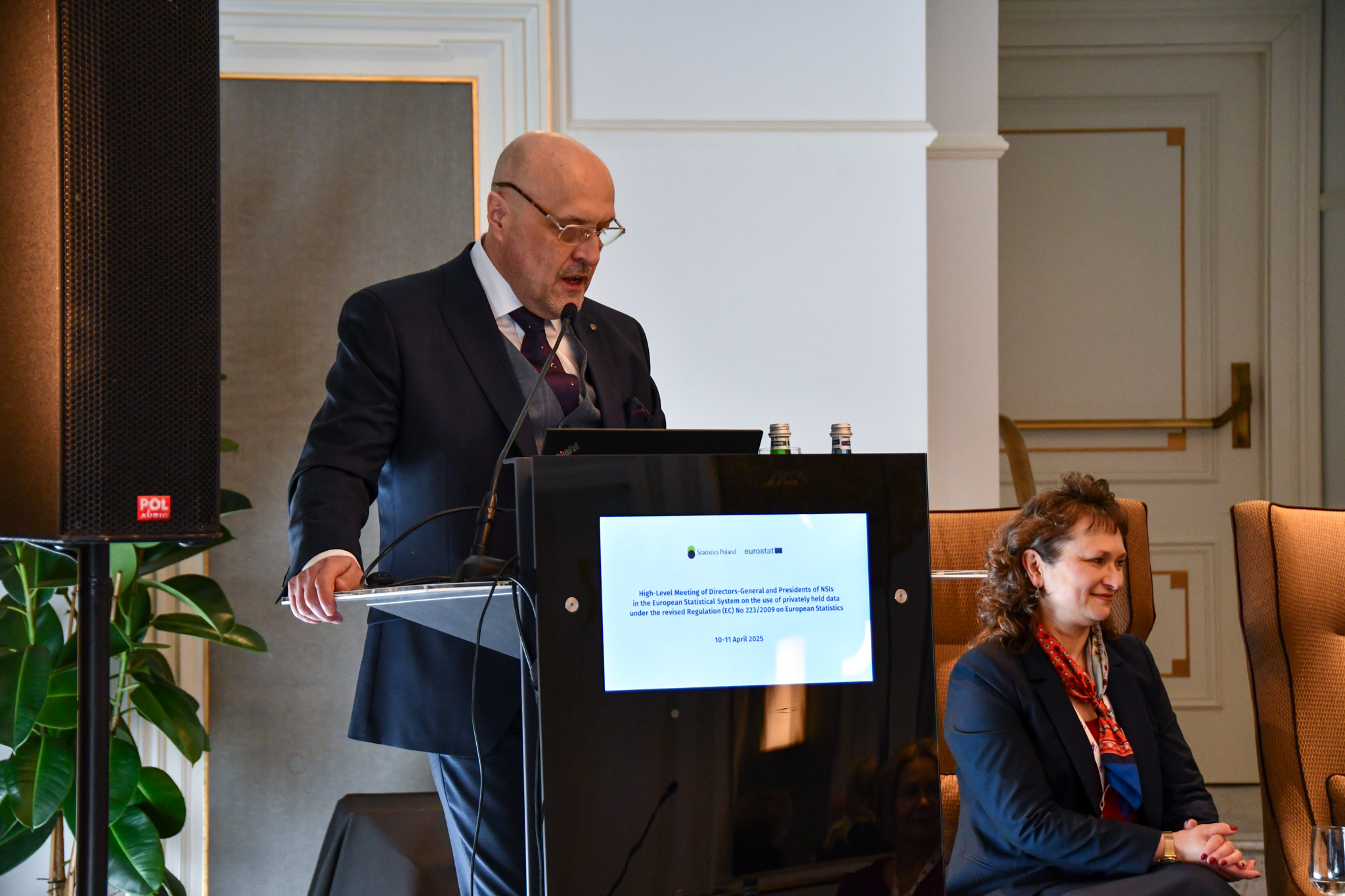 Zoom in  - President of Statistics Poland Marek Cierpiał-Wolan in the opening session