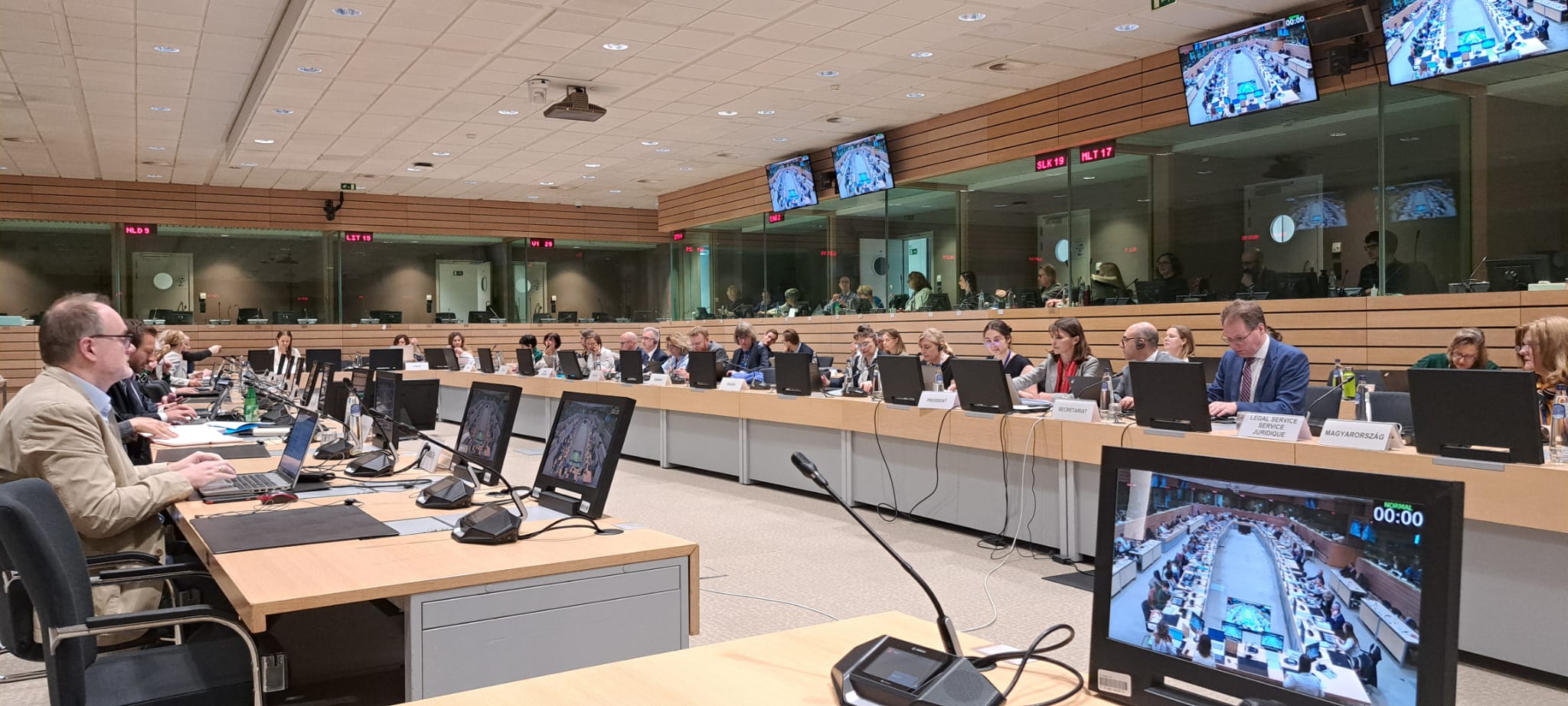 The photo shows the participants of the Council Working Party on Statistics third meeting